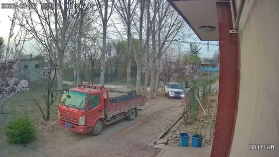 Car rolls back into tree after driver exits without handbrake in Hebei, China