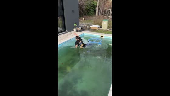 Boy unexpectedly falls through frozen pool in Trelew, Argentina