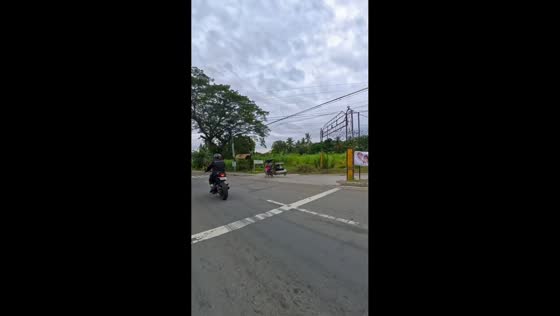 Tricycle loses control on a roadside in Batangas, Philippines