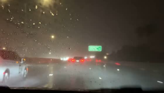 Heavy rain and fog create hazardous driving conditions on I-680 — California, USA