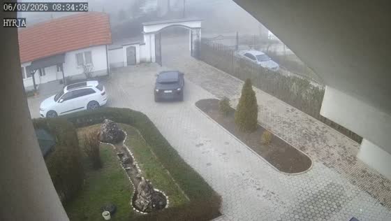 Boy damages hedge while driving car in Lipjan, Kosovo