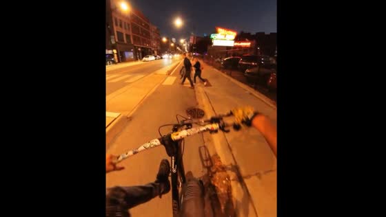 Riding a bike with no front wheel in Chicago