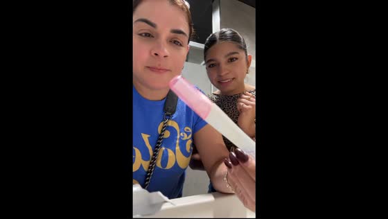 Hopeful pregnancy test moment takes emotional turn in Mission, Texas, USA