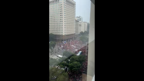 Thousands of students march for democracy and education in Rio de Janeiro, Brazil