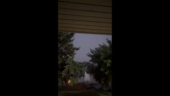 Lightning flashes and thunder rumble during storm in South Dakota, USA