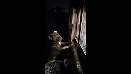  Dog shuts window when owner wants it open in Sheffield, England, UK