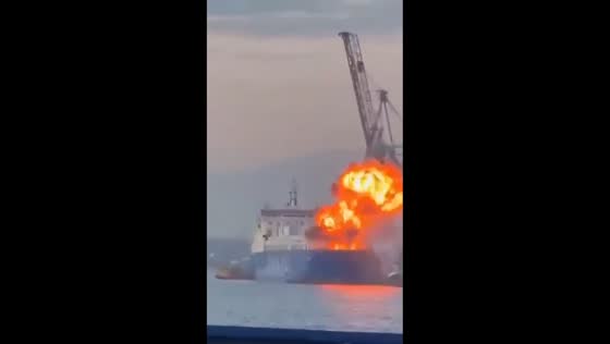 Drone strike hits cargo ship in Odesa, Ukraine
