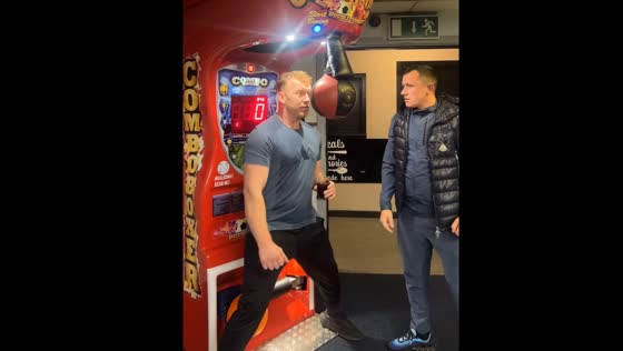 Punching faces on punch machine in Stockport, UK