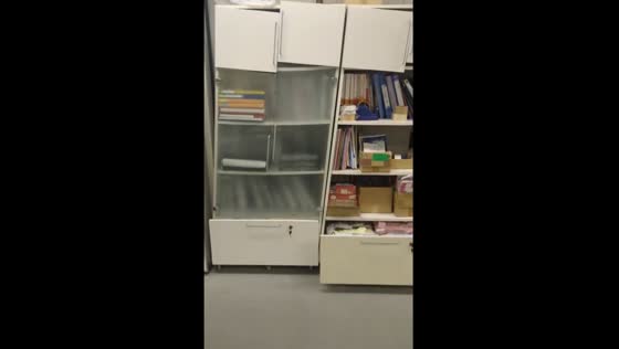 Office mess after 7.1 magnitude earthquake in Miyazaki, Japan