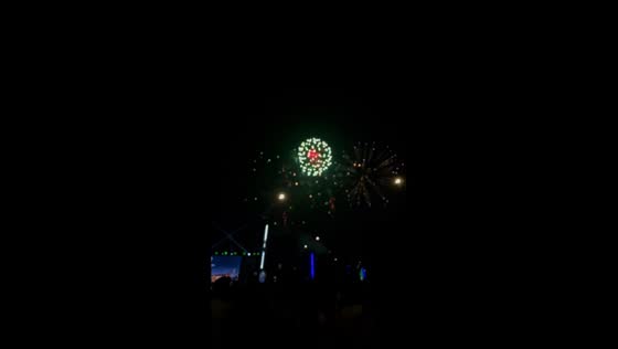 Fireworks light up Liberty Chowk for Pakistan Independence Day in Lahore, Pakistan