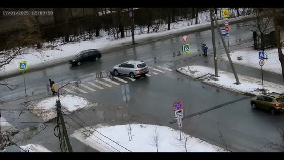 Child hit by car while crossing pedestrian lane in Vologda, Russia
