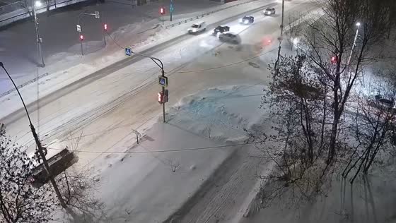 Passenger car slams into streetlight, damages power lines in Vologda, Russia