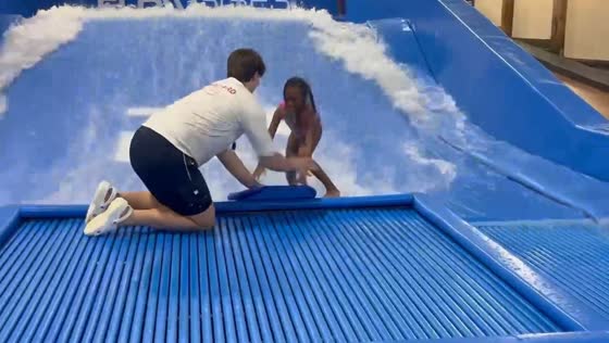 Smoky Mountain slip and slide: child takes unexpected waterslide ride