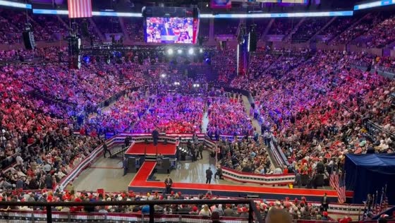Trump rally at Nassau Coliseum packed with crowd
