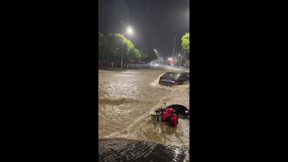 Severe flooding triggers emergency response in Changshun, Guizhou, China