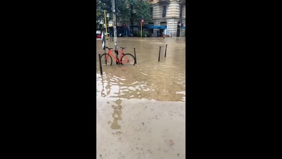 Severe storms cause flooding in Milan, Italy