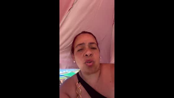 Sudden gust sends beach umbrella crashing onto woman in Cascais, Portugal