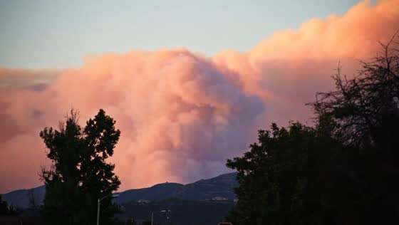 Line Fire flares up again in Angelus Oaks, California 