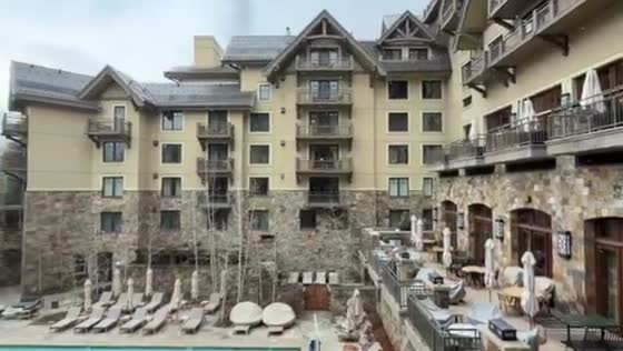 Fresh snowfall blankets Vail in winter white in Colorado, USA