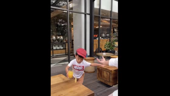 Hilarious Toddler Fail: 3-Year-Old Tatu Spills Drink in Jakarta!