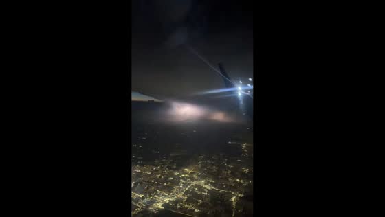 Passenger captures dramatic storm view near Enid, Oklahoma during diverted flight