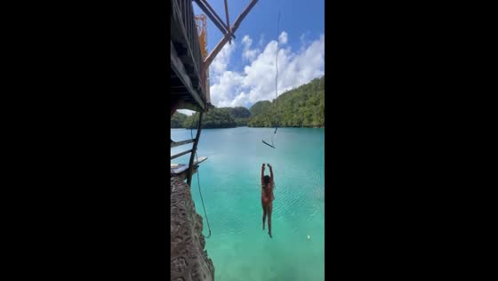 Rope swing mishap: Sohoton Cove water jump gone wrong