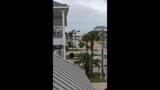 Fierce winds and power outage at pirates beach as hurricane Beryl strikes