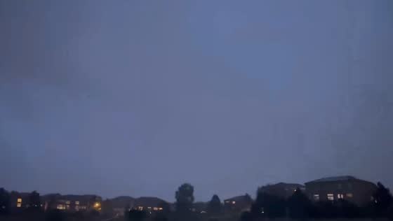 Lightning and thunderstorm in Highlands Ranch, Colorado