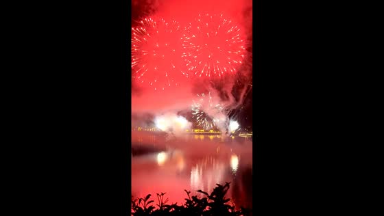 Blevio's dazzling new year's eve fireworks illuminate the sky over Lake Como