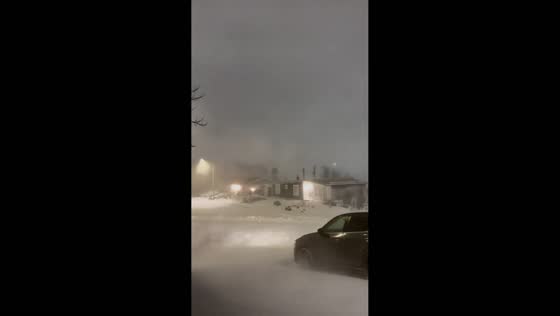 Intense winter blizzard strikes in St. John's, Newfoundland, Canada