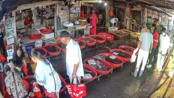 Man caught on camera stealing fish from market stall in Jiangsu, China