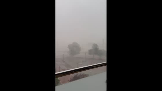 Strong winds and heavy rain hit Callosa de Segura, Spain