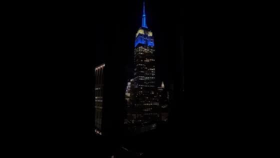 Empire State Building shines in solidarity: illuminating blue and white for Israel