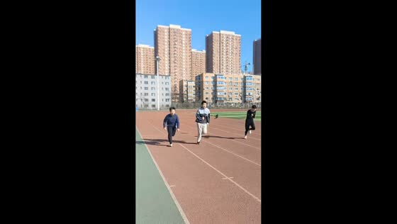 Bird joins race alongside runners in Liaoning, China