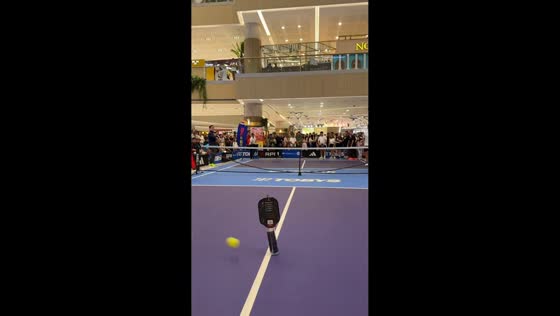 Woman wins free pickleball paddle during Toby’s event in Quezon City, Philippines