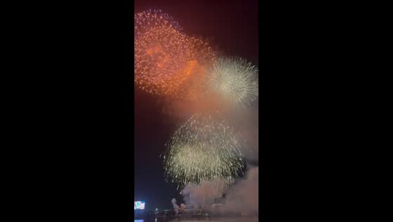 Dazzling fireworks light up the sky for Lunar New Year in Ho Chi Minh, Vietnam