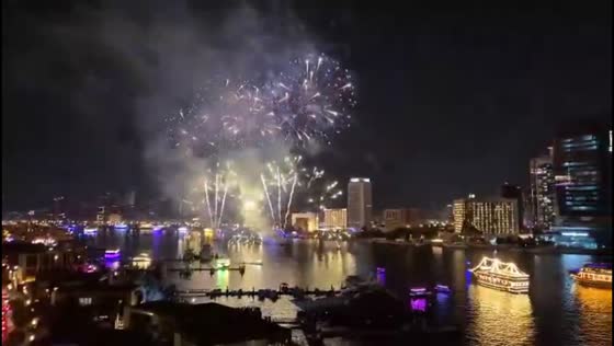 Diwali fireworks display in Dubai, UAE