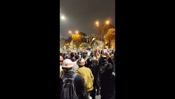 Peaceful protest in Lima turns tense as police deploy tear gas in Lima, Peru
