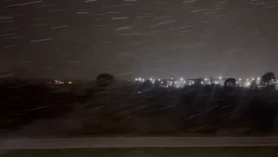 Heavy snow blankets streets during intense storm in Oswego, Illinois