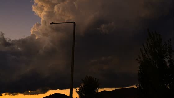 Cold front brings dark clouds in Norman, Oklahoma, USA