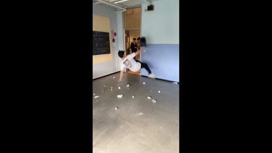 Man kicks trash can into wall causing mishap in Turin, Italy