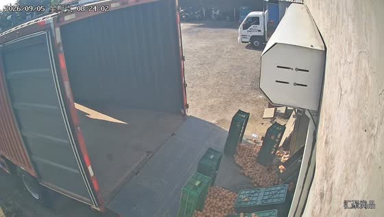 Crates of eggs fall from truck tail lift in Shandong, China