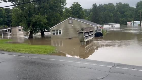 Flooding hits Lyndonville, Vermont