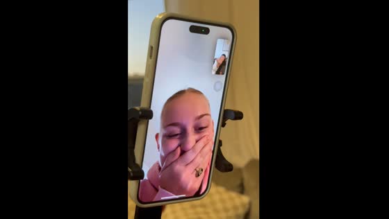 Engagement announcement over facetime in Nashville, Tennessee