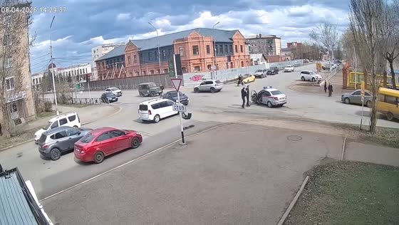Collision at intersection involving guard car in Buzuluk, Russia