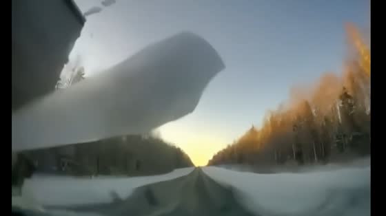 An ice block flying off a truck injures a 3-year-old in a road accident in Russia