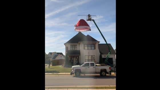 Christmas decor transformation in Birmingham, Alabama