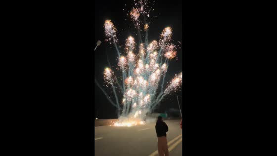 New Year's celebration with stunning fireworks in Sichuan, China