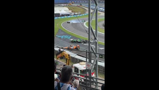 F1 multi-car incident during wet conditions at Autódromo José Carlos Pace in São Paulo, Brazil