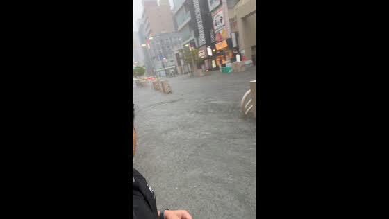 Torrential rain triggers major street flooding in Nagoya, Japan